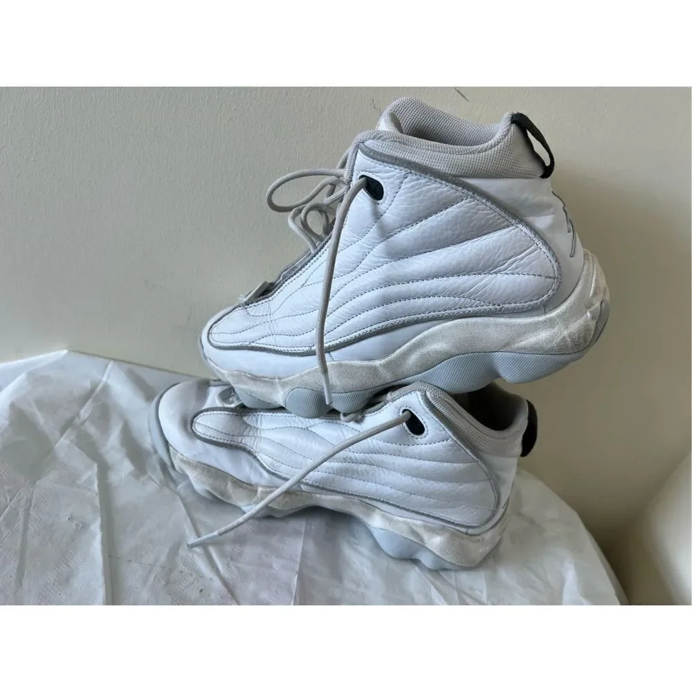 Nike Air Jordan Pro Strong 'Pure Money' Shoe Mens 7.5 White Silver DC8418-103